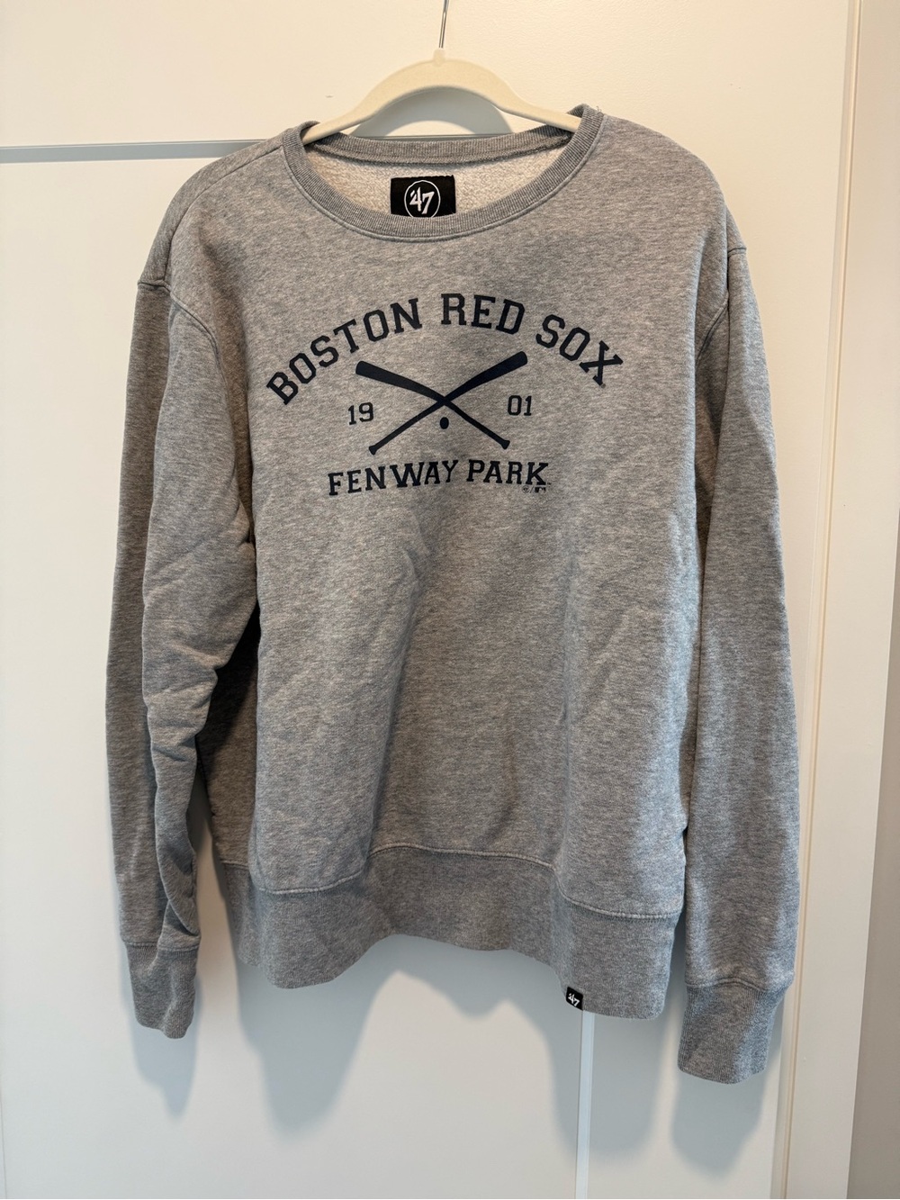 47 Boston Red Sox Gray Crewneck Sweatshirt - Fenway Park Graphic